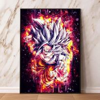 Drobė atspausdinta Dragon Ball Goku dovana svetainei modulinė atspausdinta vaikų miegamajam 21cm×30cm NoFrame