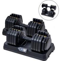 Reguliuojamų vienarankių hantelių rinkinys inSPORTline DuraBell® 2 x 5–41 kg