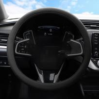 Automobilio universalus silikoninis vairo užvalkalas elastingas pirštinės užvalkalas tekstūra minkštas juoda