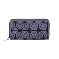 New Fashionable Night Light Long Zipper Women's Wallet Diamond shaped Mobile Wallet/Multi Card Credit Card Clip and Coin Wallet