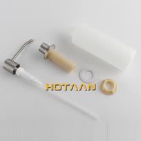 Stainless Steel 300ml Kitchen Hand Sanitizer Sink Liquid Soap Detergent Dispenser Pump Storage Holder PE Bottle