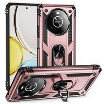 For Honor X9 X 9 4G Case Car Magnetic Metal Ring Holder Phone Case For Honor X9 4G HonorX9 4G quot; Shockproof Armor Back Cover For Honor X9 4G rožinio aukso spalvos