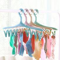 Candy color drying rack, multi-functional 8 clips windproof hanger 8 clips baby clothes sock clip drying rack 8 clips