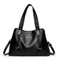 Women's Soft Leather Bag Solid Color Tote Bag Mother Bag Crossbody Bag juoda
