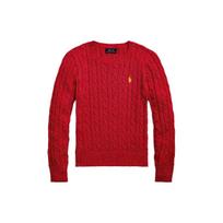 Polo Ralph Lauren Kids Solid Cable Knit Crew Neck Long Sleeve Sweater Kids sweater Red 313854245-003 L