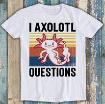 You Axolotl Questions Retro 90s Gamer Gaming Funny Gift Tee T Shirt M1465 M