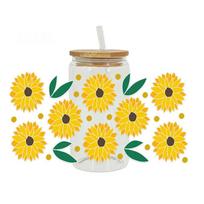 Cartoon Print UV DTF Transfer Sticker Waterproof Clear Film Transfer Paper Cup Wraps DIY Decals Rub on Transfer Cup Stickers