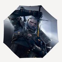 1 vnt. The Witcher automatinis skėtis   8 lankai Nešiojamas sulankstomas Juodas geležies rėmas Laukiam orui, Paplūdimiui, Kelionėms, Paplūdimio skėtis 210 gray