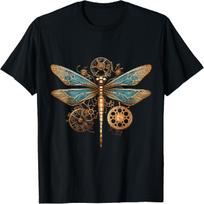 Dragonfly Steam Punk Insect Art Engineer Steampunk Dragonfly T-Shirt(2) S įvairiaspalvis