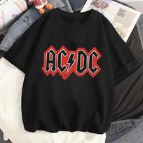 Rock Music ACDC Printed T Shirts DC Graphic Tshirt Men Casual Short Sleeves Streetwear T-shirts Summer Male O-Neck Tops Tees S juoda