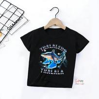 Italian Brainrot Child Pyjamas Set Telala Funny Shark Print Short Two Piece Suit Boys Girls Casual Homewear Funny Meme Clothing 140