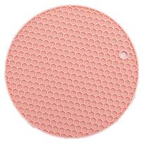 Non-slip Pad Silicone Pot Holder Silicone Hot Pads  for Hot Pots and Pans 17.5cm rožinė