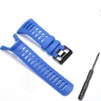 Rubber Strap Suitable For Suunto Ambit 2 2S 2R Ambit3 3S 3R Peak Outdoor Sports Waterproof Silicone Replacement Watch Band 24mm mėlyna