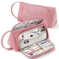 Korean Herringbone Large Capacity Pencil Case - Multi-functional Student Stationery Bag