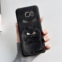 For Samsung S6 S7 Edge Case Soft Silicone Cover Cute Cartoon Cat Fox Case Shell For Samsung Galaxy S6 S7 S 6 7 Edge Phone Cases Samsung S7Edge gray