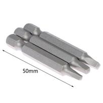 3Pcs 50/100mm SQ2 Square Head Driver Bit Screwdriver Bits Tool Set S2 Steel Screw Driver Bits For Repair Hand Tool Bit Kit