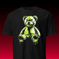Streetwear Marškinėliai | Neono Grafiti Meškiukas | Toksiškas Grunge Lašėjimas 4XL