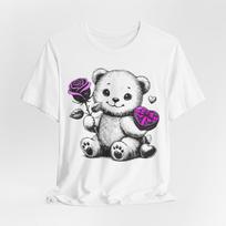 Teddy Bear Rose T-Shirt | Valentine's Day Gift, Love Shirt 2XL