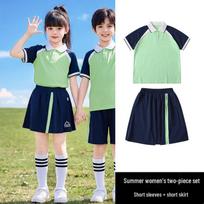 Anshan City Summer School Uniform Set for Boys and Girls - Short Sleeve, Cool, Breathable, Casual 160 cm