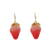 Strawberry Crystal Rhinestone Drop Earrings Women 2026 Sweet Minimalist Fashion Jewelry Red White Red