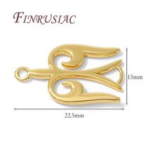 18K Gold Plated Brass Double Hole Charms Connectors For Jewelry,DIY Necklace/Earrings Making Accessories,Pendants Charm 2 pieces