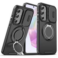 Magnetic Phone Case for Samsung Galaxy A57 A37 A07 A17 A56 A36 A26 A16 A06 A55 A35 A25 A15 A05 Ring Stand Protect Camera Cover Galaxy A57