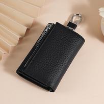 Leather Key Wallet With Multiple Compartments And Anti Theft Design For Women juoda