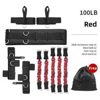 Fitness Resistance Band Kit Waist Bands Workout Arm Leg Elastic Rope for Enhancement Boxing Fighting Training
