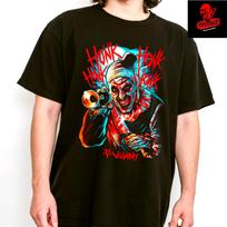 Men's and Women's T-shirts Terrifier 'Art The Clown' Horror Movie Villain Unisex Cotton S