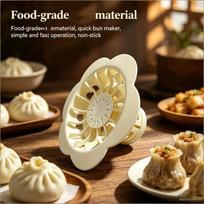 Flower Shaped Bun & Dumpling Machine Chinese Baozi Steamed Bun Simple Self-Made Mold Easy To Fall Off Flower Dumplings Machine brown