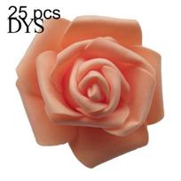 25/50/100 vnt Dirbtinio PE putplasčio rožių gėlės „Pasidaryk pats“ vestuvių namų kambario dekoras 25Pcs* beige