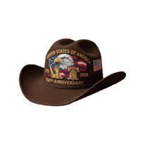Comfortable Cowboy Hat 250th American Independence Day Commemorative Decoration Jewelry For Music Festivals ruda