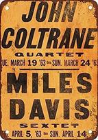 Tin Sign For Sign  John  Coltrane  Miles  Davi in LA Vintage Look Reproduction Wall Metal Signs Basement Laundry Room Far 20x30cm（7.8x11.8inch）
