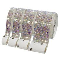 Multiple Row Rhinestones Decorative Ribbon For Enhancing Apparel And Party Decoration