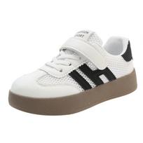 Kids' White Breathable Mesh Velcro Sneakers - Soft Sole Summer Unisex Sports Shoes 23-25, 48 pairs juoda
