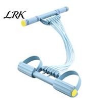 Wear-resistant Exercise Band Pedal Resistance with Handle, 10-Tube Ankle Puller Exerciser, Adjustable Multifunction Tension Rope for Arm, Leg, Waist, mėlyna