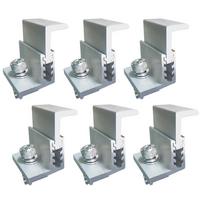 Flexible Panel Clamps Silver Solar Panel End Clamps Long-lasting Performance Premium Aluminum Construction For DIY Installation China Mainland