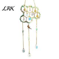 Elegant Sun Catcher Decoration Honeycomb Crystals Suncatcher, Window Hanging Pendants, with Crystal Suncatcher Prisms, Sparkling Wind Chimes, 1