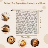 Reusable Beeswax Bread Bags Homemade Fresh Preserving Food Storage Eco Friendly Bread Bags For Baking Cheese Sandwich Home Baker