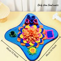 New Pet Sniffing Mat Dog Puzzle Training Hidden Food Blanket Slow Food Mat Self Soothing and Stress Relieving Sniffing Mat mėlyna