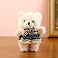 Kawaii Teddy Bear Skirt Plush Keychain Backpack Charm Doll 15 cm Approx.