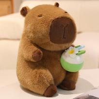 22/30cm Cartoon Fun Summer Sports Capybara Plush Doll Ice Cream Coconut Swimming Football Backpack Capybara Plush Toy Home Decor about 22cm