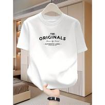 Men's T-Shirt, Breathable and Sweat Absorbent Casual Crew Neck with Letter Print for Summer Streetwear S balta
