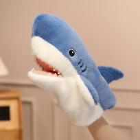 Cute Animals Soft Stuffed Toy Doll Shark/Raccon/Lion/Dinosaur/Panda/Fox/Duck/Pig/Capybara/Dog Hand Puppet Educational Baby Toys 25cm