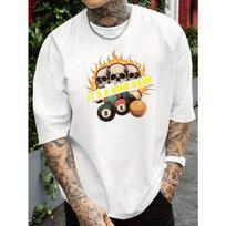 European sizes IT S A MIND GAME  Summer Outdoor Men's Short-sleeved T-shirt Summer Fashion Trend Top Printed Men's Bottoming Shirt S balta