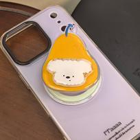kawaii Cartoon Rotate Bear Phone Stand For MagSafe Collapsible Holder Kickstand For iPhone 17 16 Samsung Universal