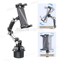 BLALION Car Cup Holder Tablet Phone Mount with Heavy Duty Base Adjustable Long Arm Holder for Tablets 4-13in & All Cellphones juoda