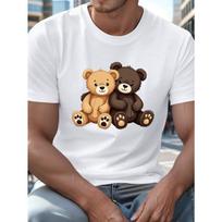 European Size Two teddy bears sitting together Crinkle Plus Size Men's T-Shirt, PLUS SIZE S balta