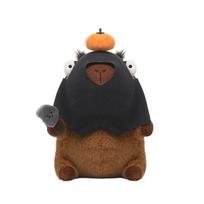 Halloween Capybara Plush Toy Pumpkin Robber Intresting Doll Disassemble Accessory Festival Party Prop about  30cm balta