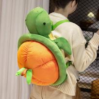 Creative Capybara And Turtle Combination Plush Backpack Doll Super Soft Fruit Animal Plush Toy Pillow Gift For Boys And Girls about 35cm